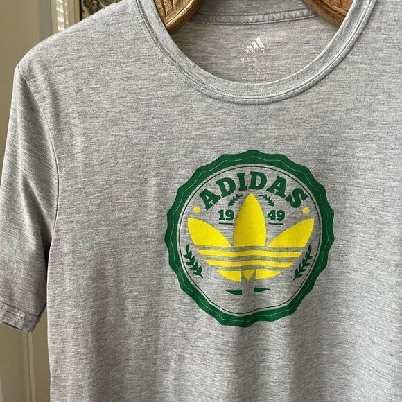 Adidas Trefoil Short Sleeve Grey Tshirt M - Picture 1 of 5